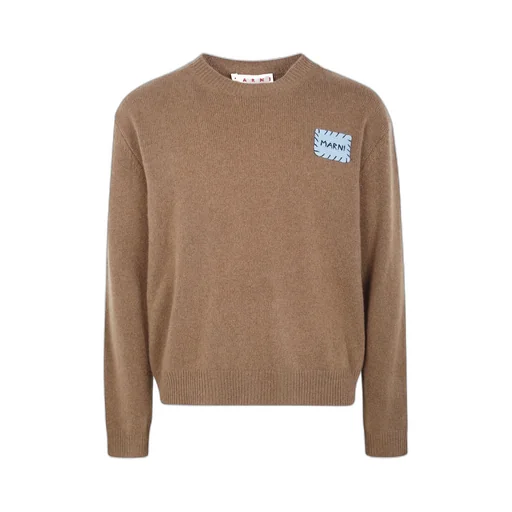 Logo-Patch Crew-Neck Sweater