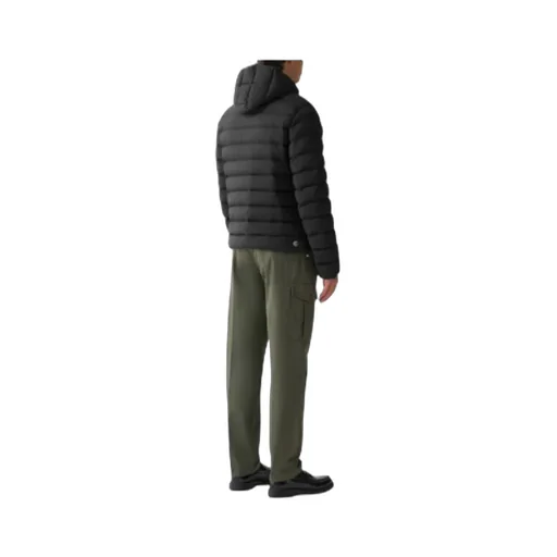 Long-Sleeved Hooded Down Jacket