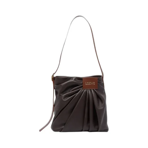 Logo Patch Draped Shoulder Bag