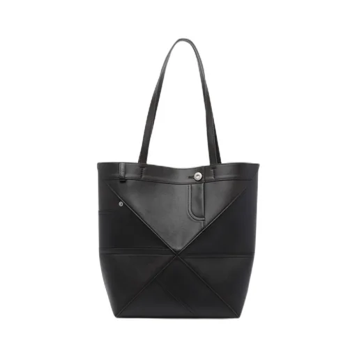 Panta Medium Puzzle Fold Tote In Shiny Calfskin