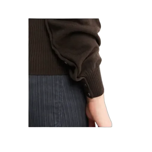 Ribbed Buttoned Sweater