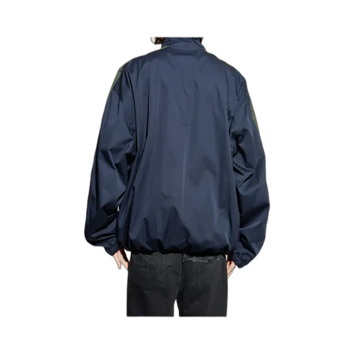 Stand Up Collar Logo Embroidered Jacket
