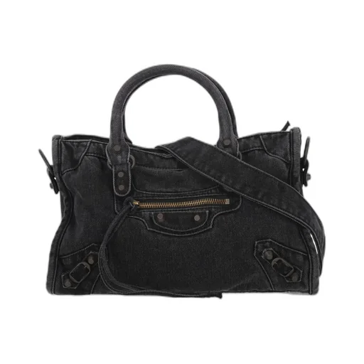 Le City Denim Small Top Handle Bag