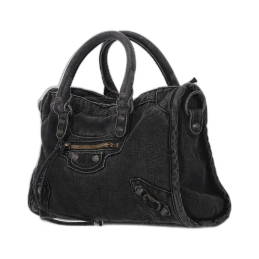 Le City Denim Small Top Handle Bag