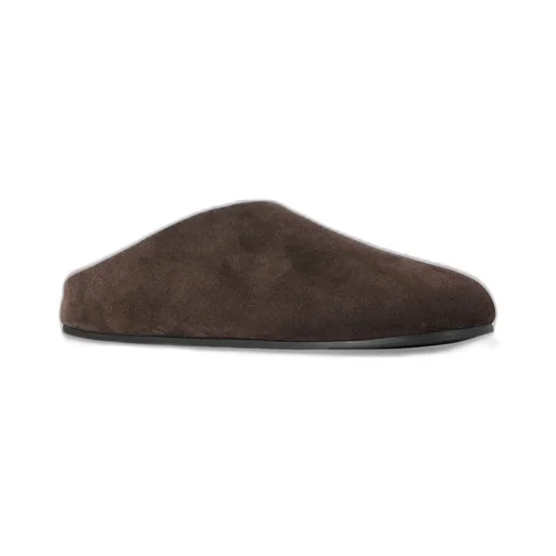 Hudson Slide In Suede And Shearling