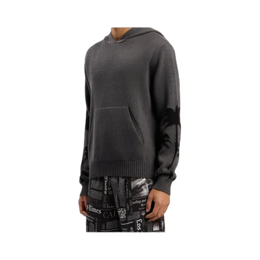 Palm Print Hooded Jumper