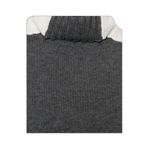 Roll-Neck Panelled Sweater