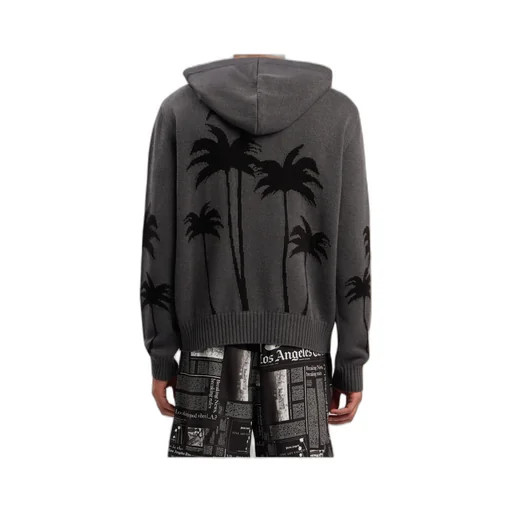 Palm Print Hooded Jumper