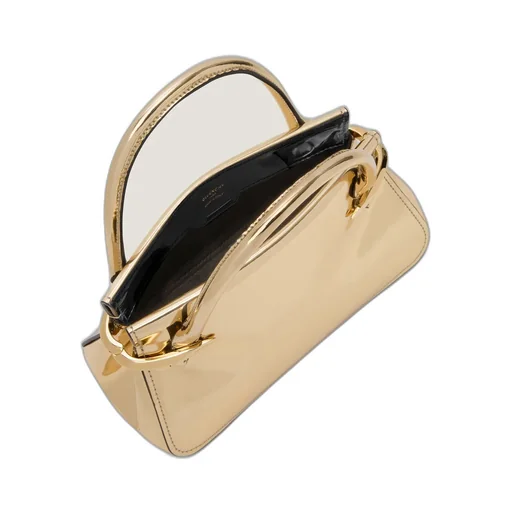 Mini Pinch Bag In Mirror Effect Leather