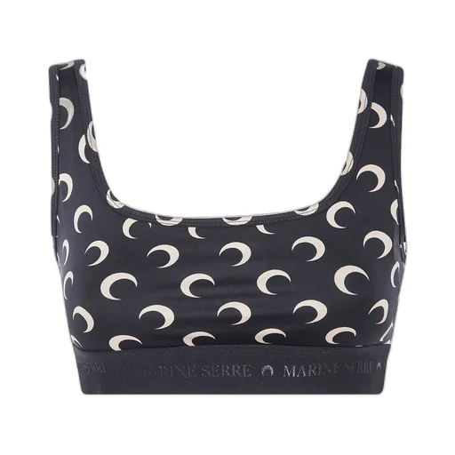 Moon-Printed Sleeveless Sports Bra