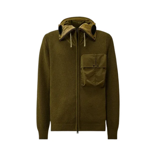 Zip-Up Patch-Pocket Hoodie