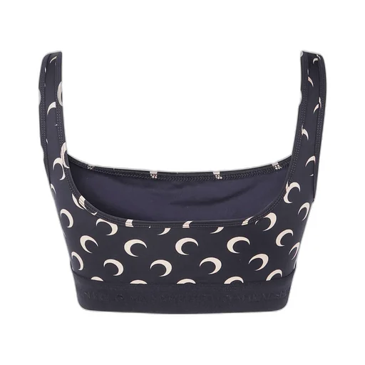 Moon-Printed Sleeveless Sports Bra