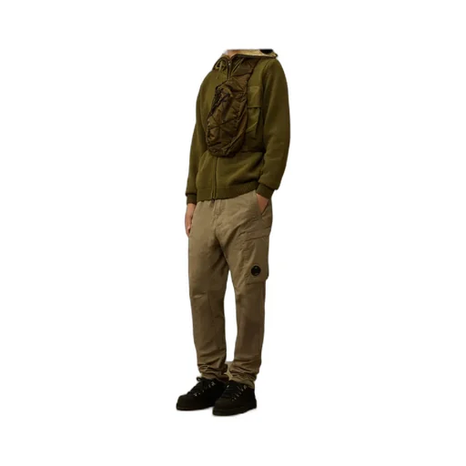Zip-Up Patch-Pocket Hoodie