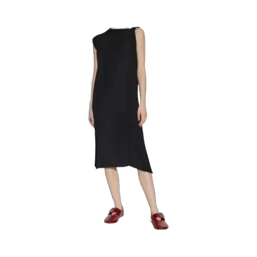 Pleated Sleeveless Asymmetrical Dress