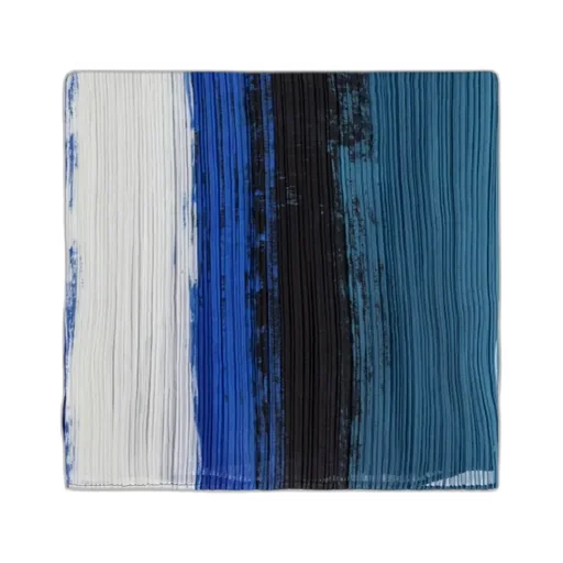 Pleated Abstract-Print Top