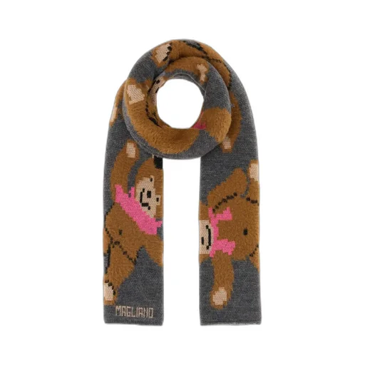 Embroidered Wool-Blend Scarf