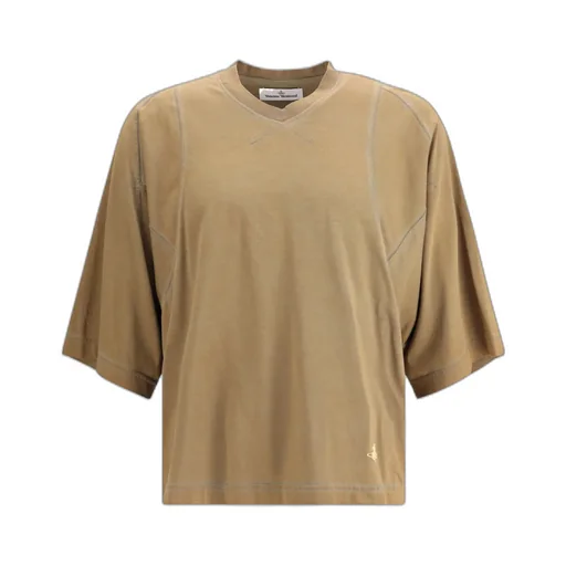 Logo Embroidered V-Neck T-Shirt