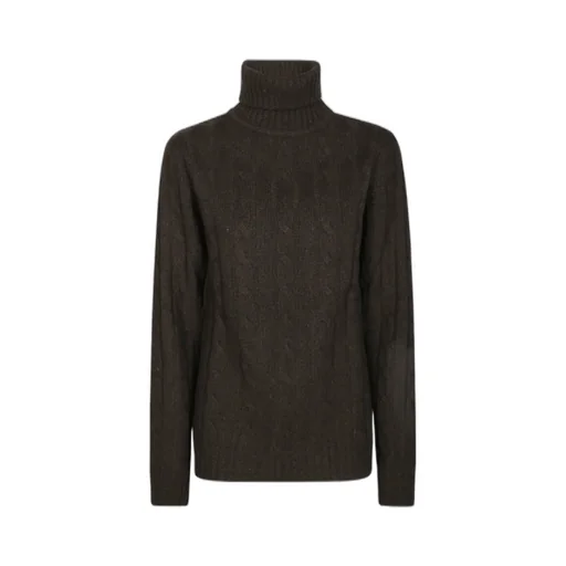 Cable-Knit Roll-Neck Sweater