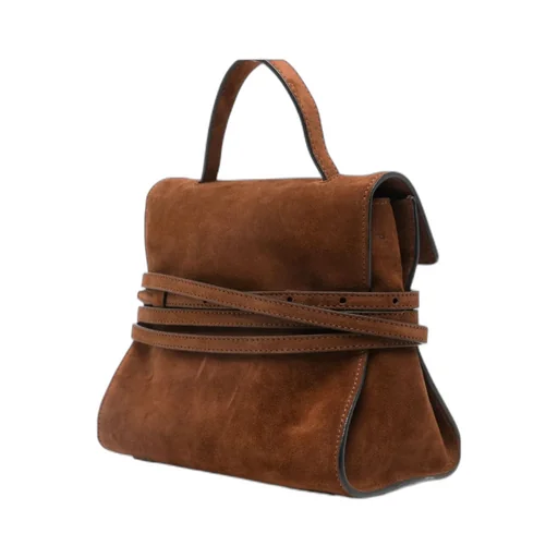 Tie Me Suede Shoulder Bag