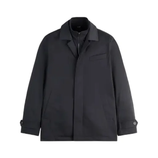 Padded Nylon Twill Coat