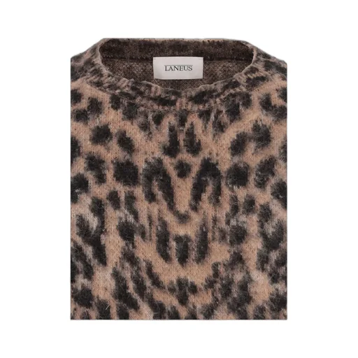 Leopard Print Crew Neck Sweater