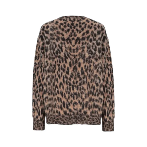Leopard Print Crew Neck Sweater