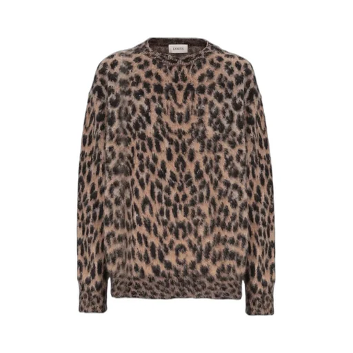 Leopard Print Crew Neck Sweater