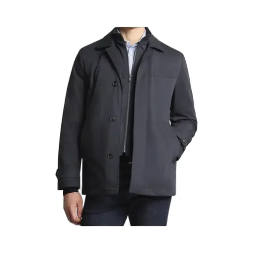 Padded Nylon Twill Coat