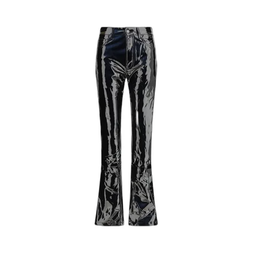 Straight-Leg Vinyl Pants
