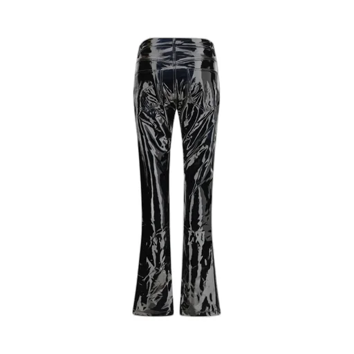 Straight-Leg Vinyl Pants