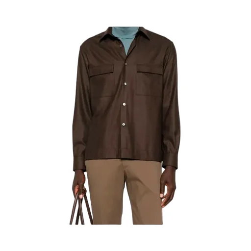 Double-Pocket Wool Shirt