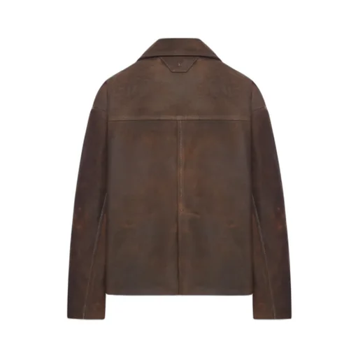 Button Leather Jacket