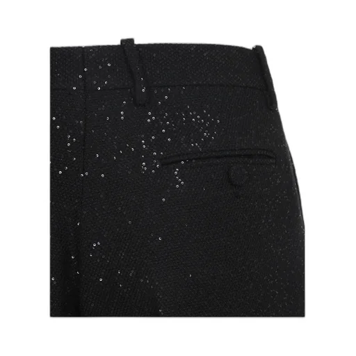 Sequined Tailored Straight Pants