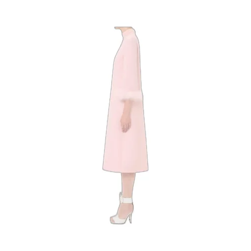 Crepe Couture Dress With Feathers