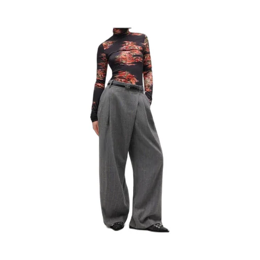 Stripe Cross-Over Trousers