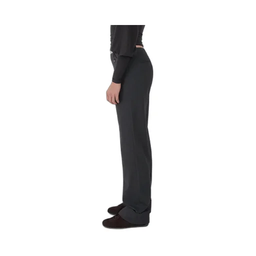 Pleated Zipper Casual Pants