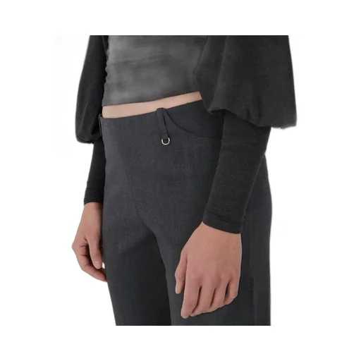 Pleated Zipper Casual Pants