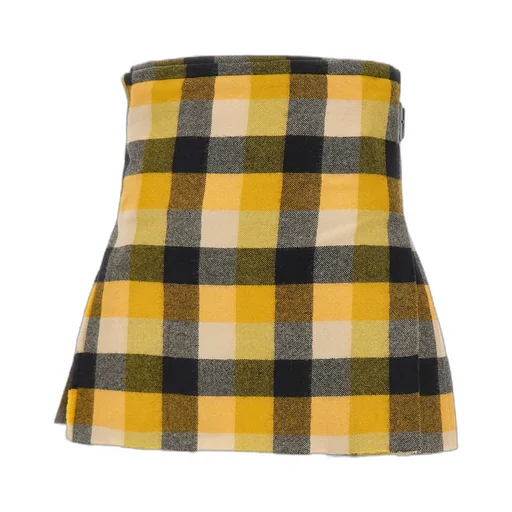 Checked Pleated Skirt