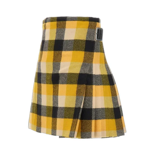 Checked Pleated Skirt