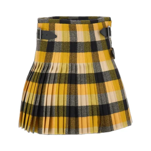 Checked Pleated Skirt