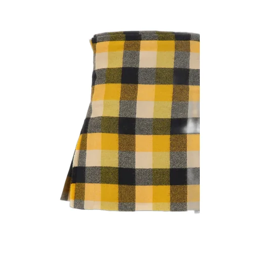 Checked Pleated Skirt