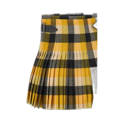 Checked Pleated Skirt