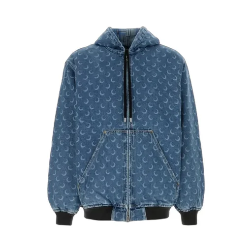 Moon Laser Wash Denim Padded Jacket