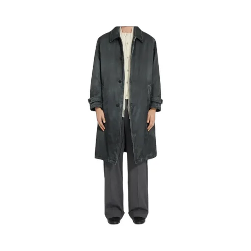 Waxed Single-Breasted Coat