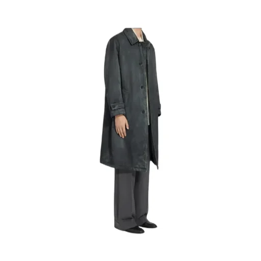 Waxed Single-Breasted Coat