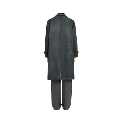 Waxed Single-Breasted Coat