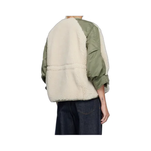 Crew Neck Zip-Up Jacket
