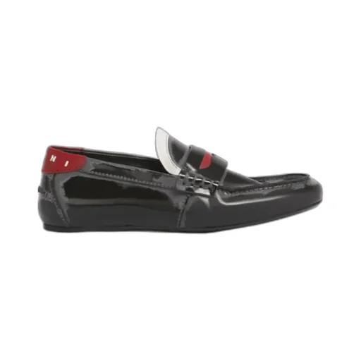 Logo Tab Leather Moccasins