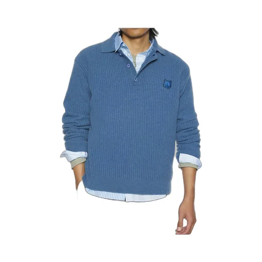 Fox Head Ribbed Polo Jumper