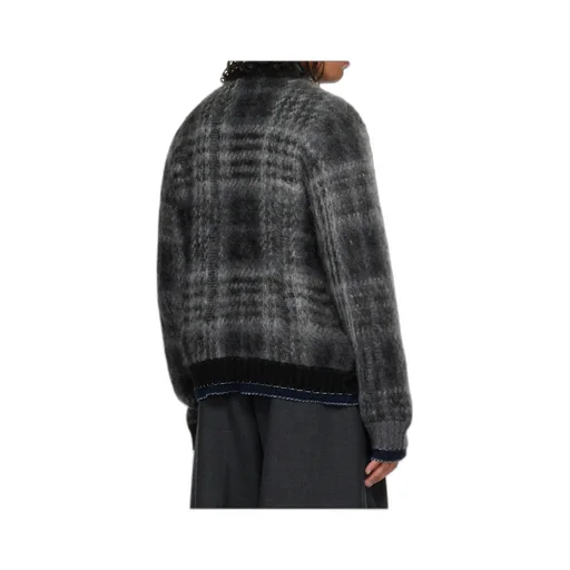 Plaid Mohair Knit Sweater